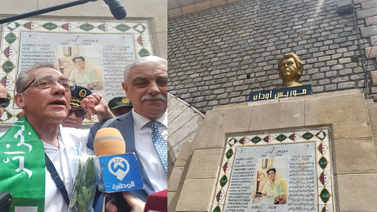 فيديو: بيار أودان يُدشّنُ تمثال والده مرفوقًا بأنشودة « من جبالنا » وشعار « جزائر حرّة ديمقراطية »