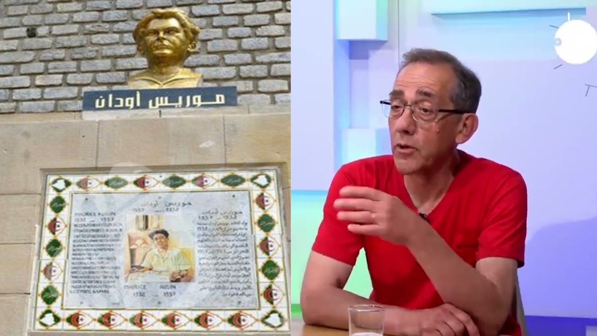 Hommage à Pierre Audin au pied de la stèle de son père à Alger